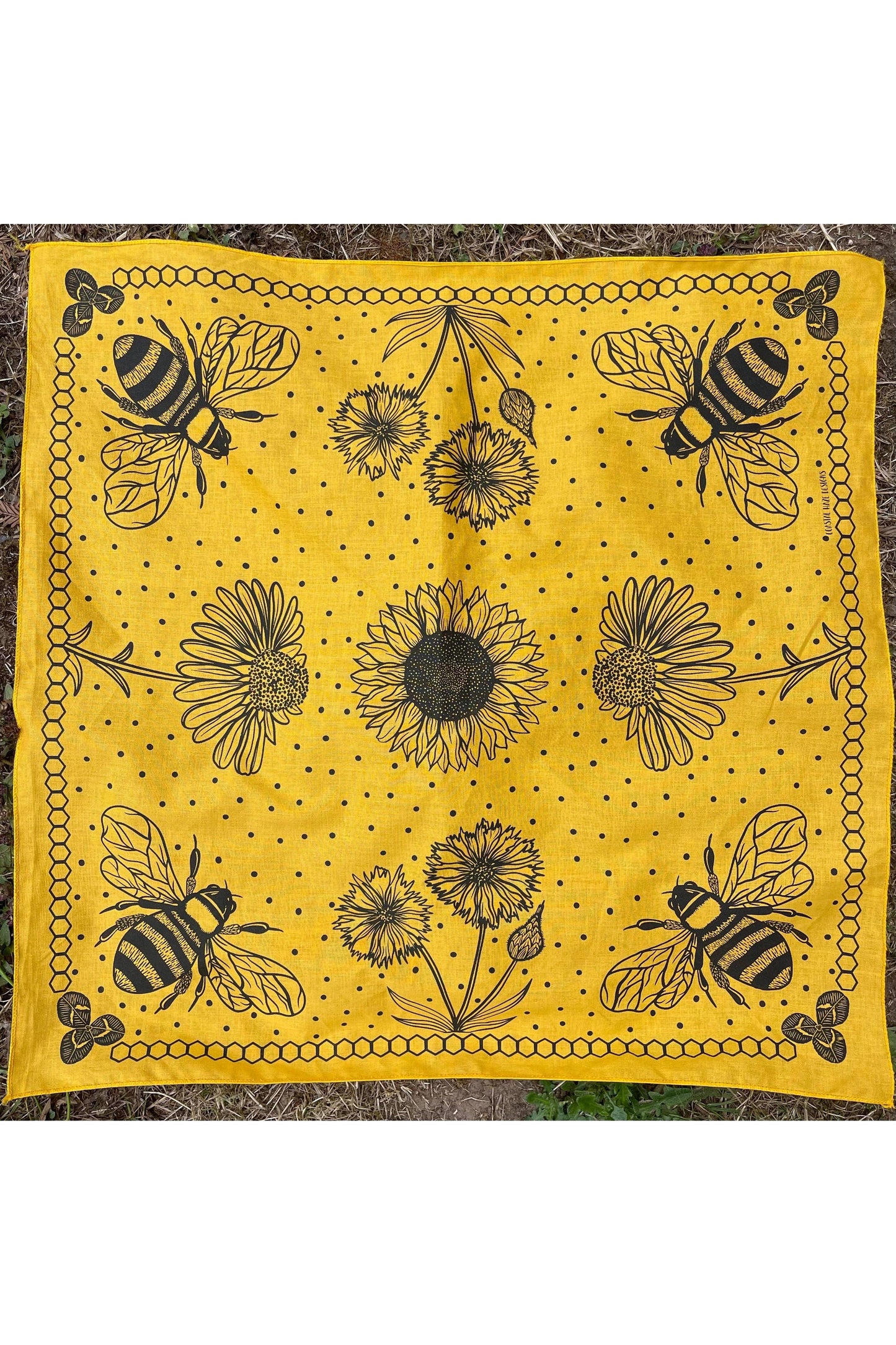 Honeybee & Sunflower Bandana