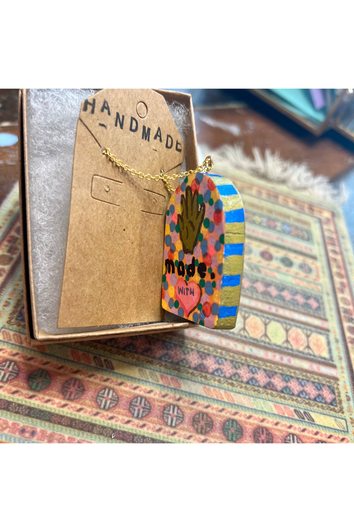 Handmade Clay Necklace- The Artist Tarot Card