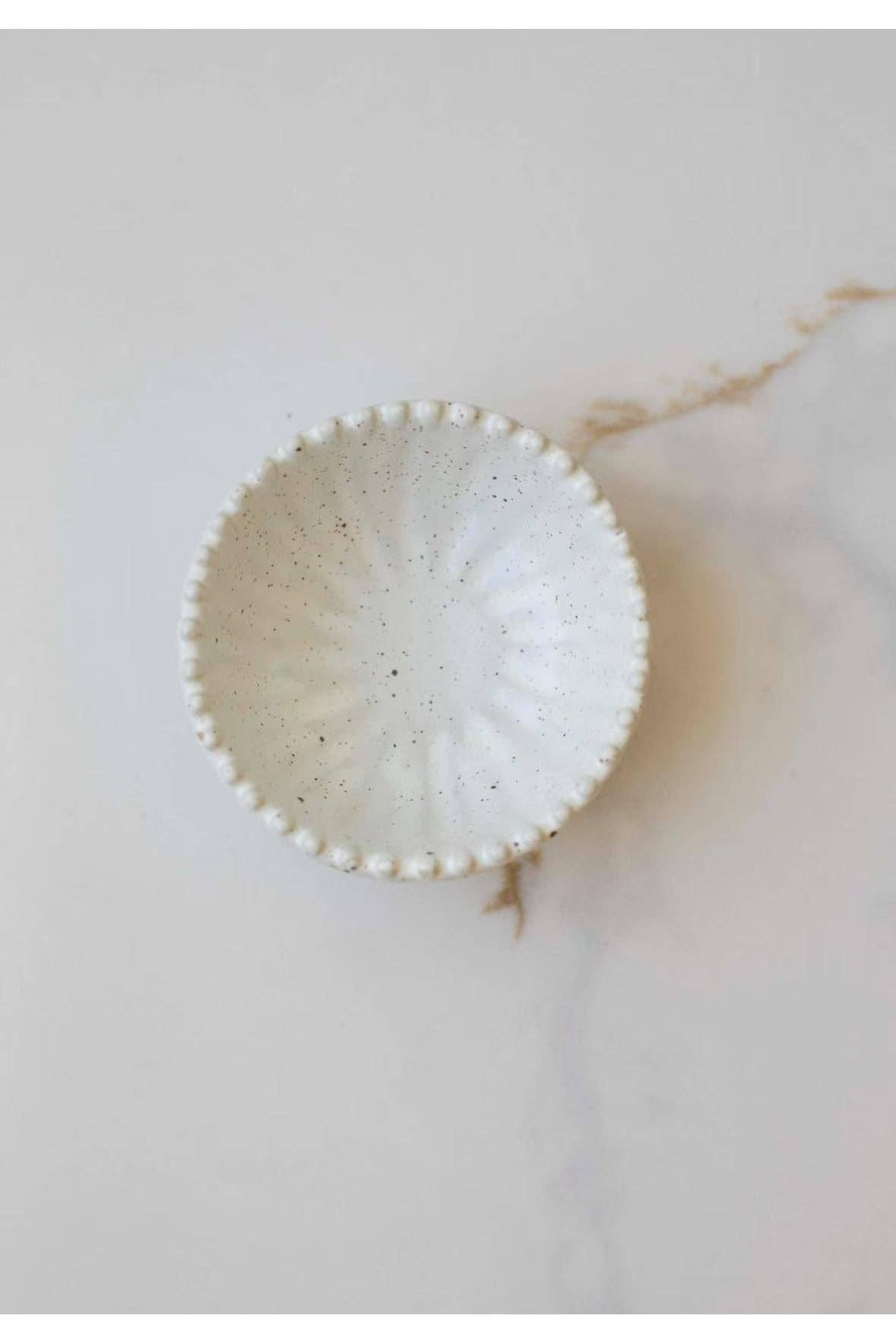 Ruffled Edge Ceramic Pinch Bowls