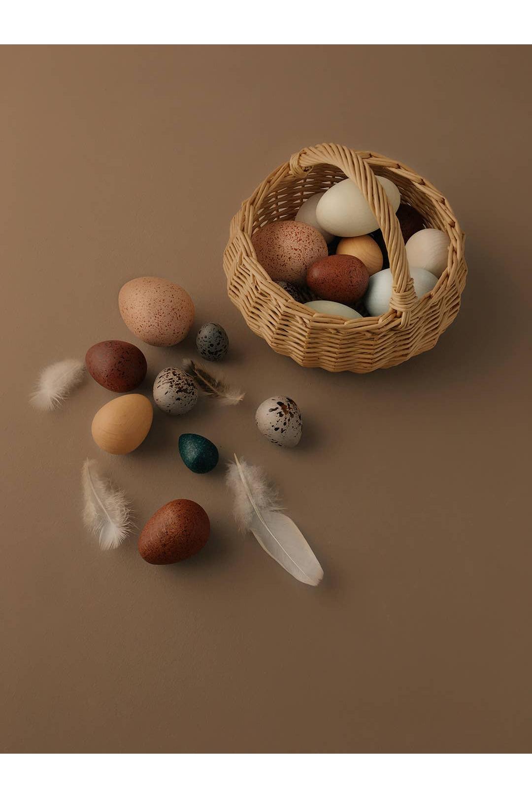 A Dozen Bird Eggs in a Basket
