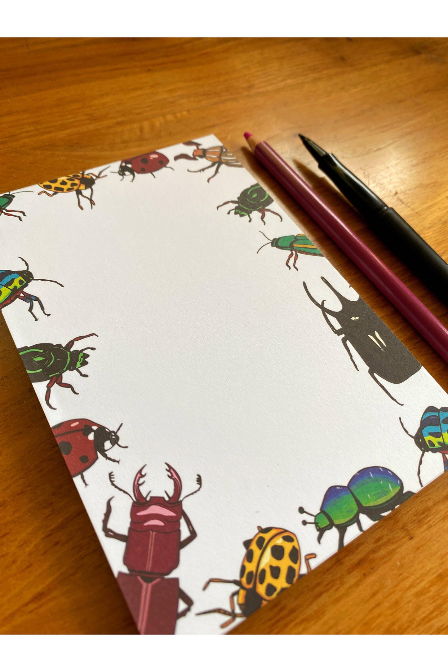 Illustrated Beetle Market Notepad