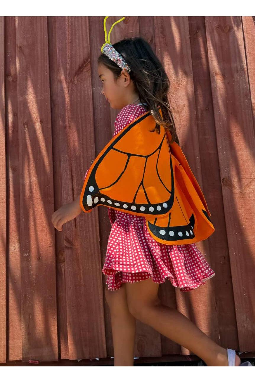 Orange Monarch Butterfly Costume Wings