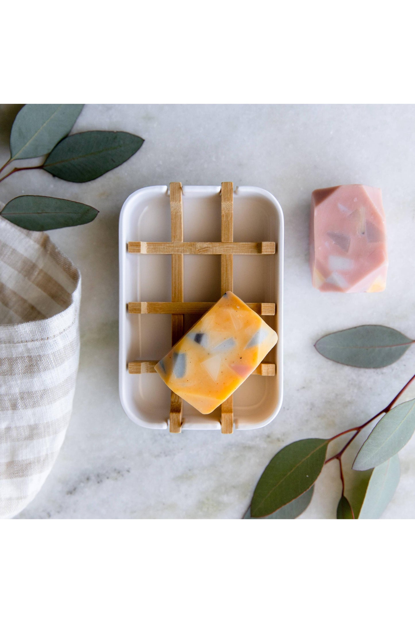 Biodegradable Soap Dish Tray - White