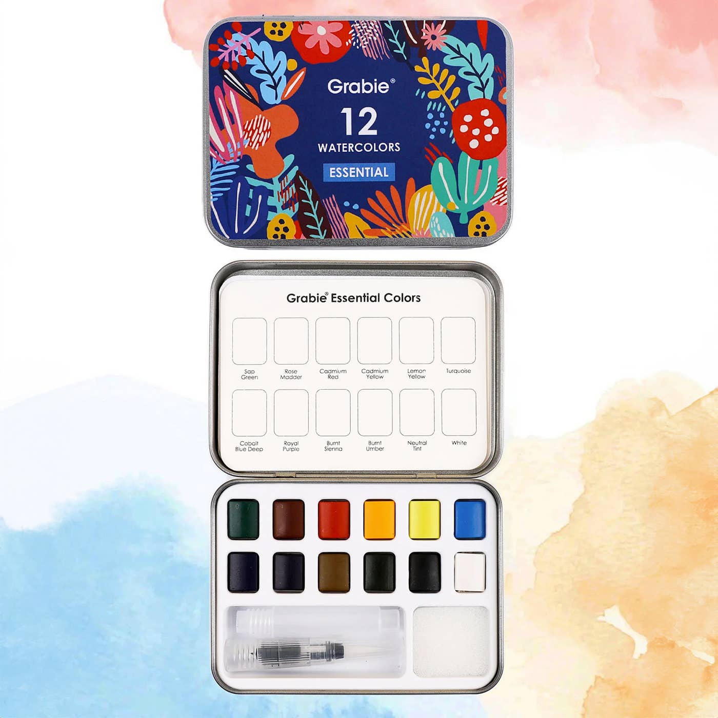 Mini watercolor paint set for nature journaling