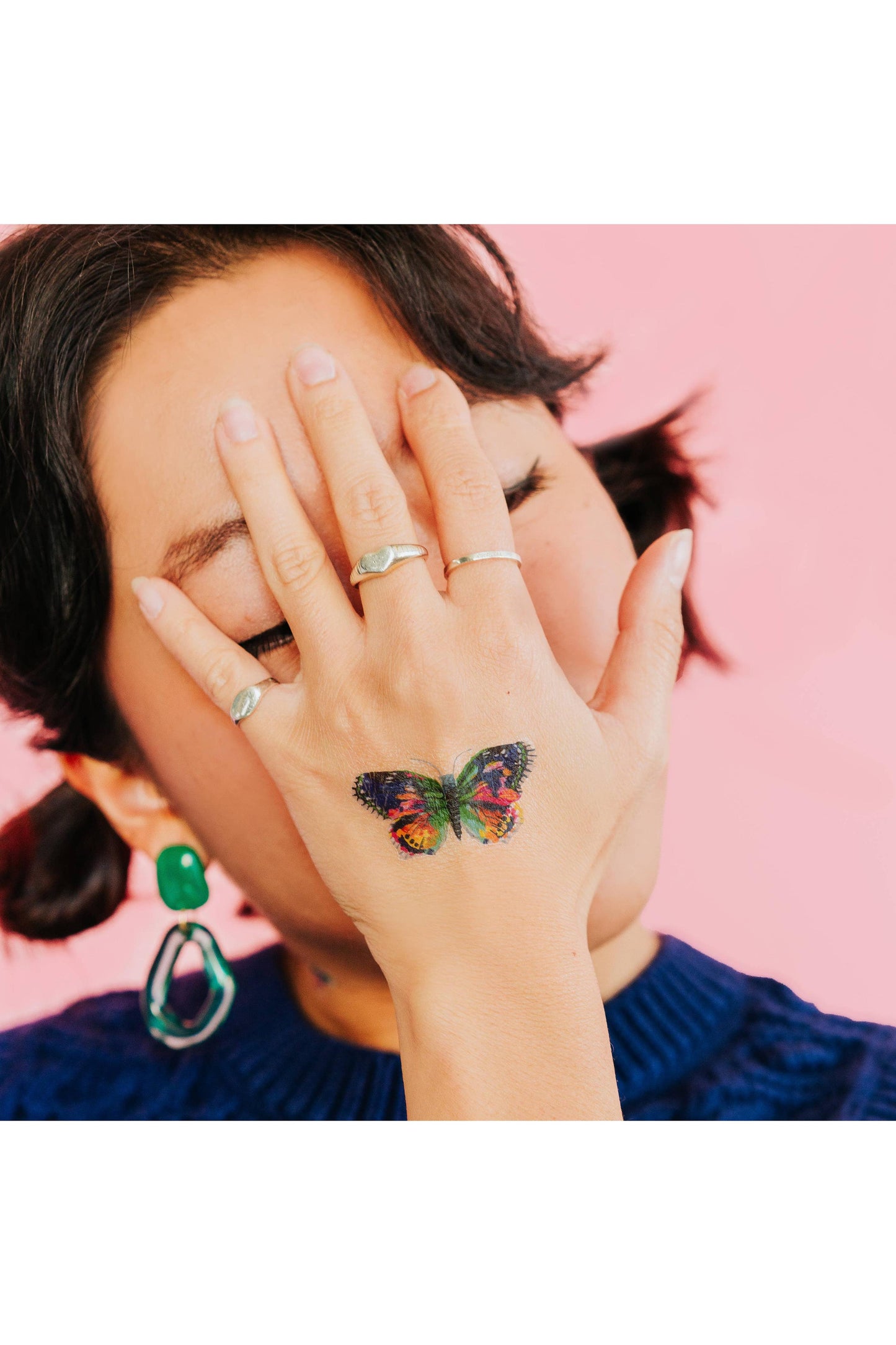 Midnight Butterfly Tattoo Pair