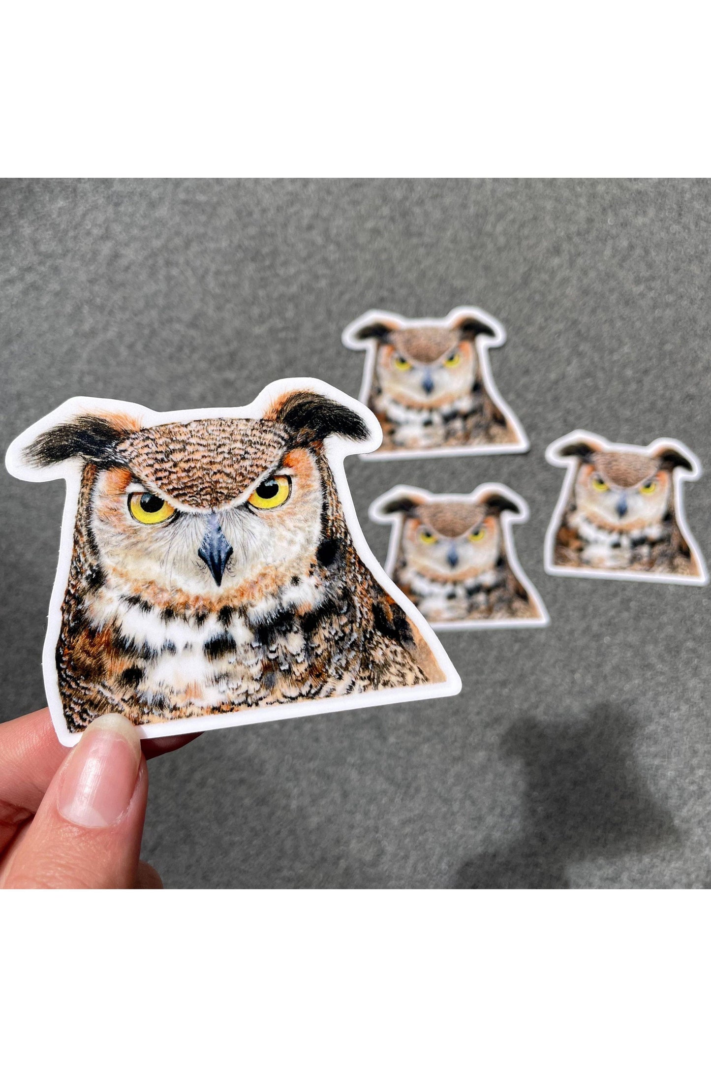 Great Horned Owl Waterproof Sticker