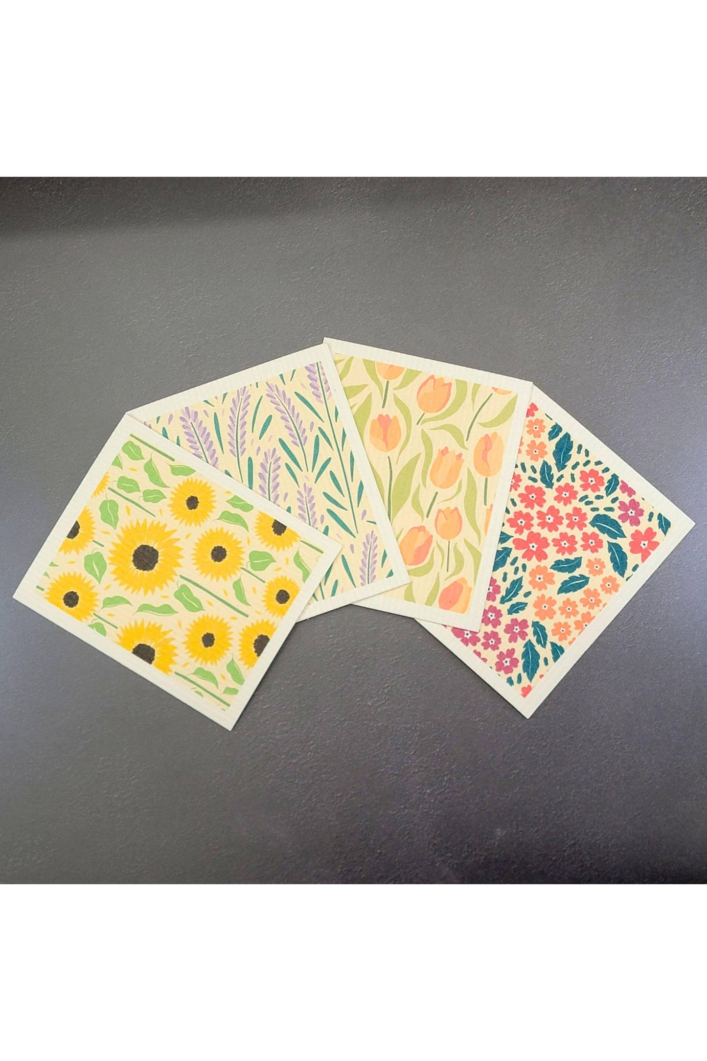 Summer Flower Patterned Swedish Dishcloths