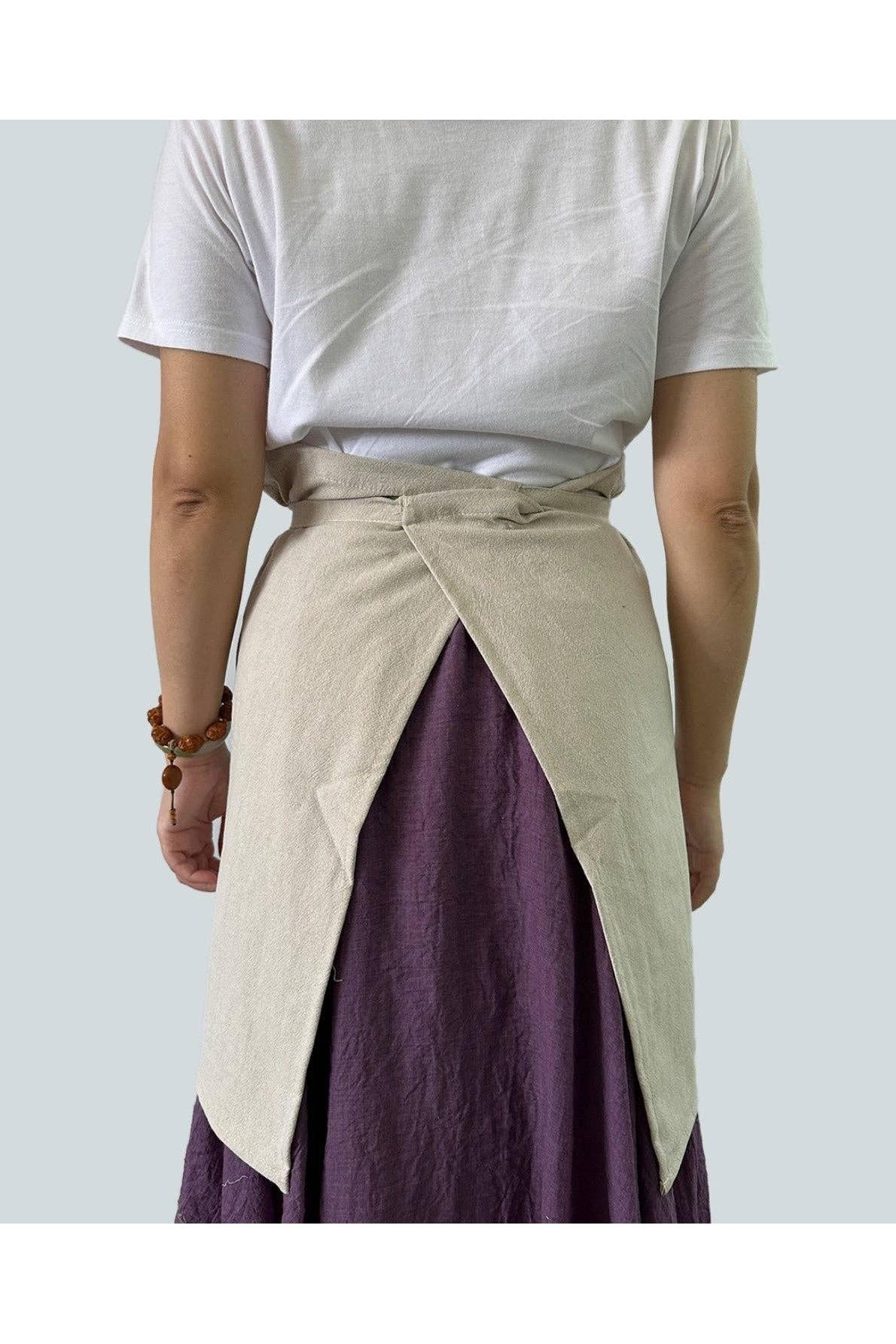 Linen Half Apron with Pockets