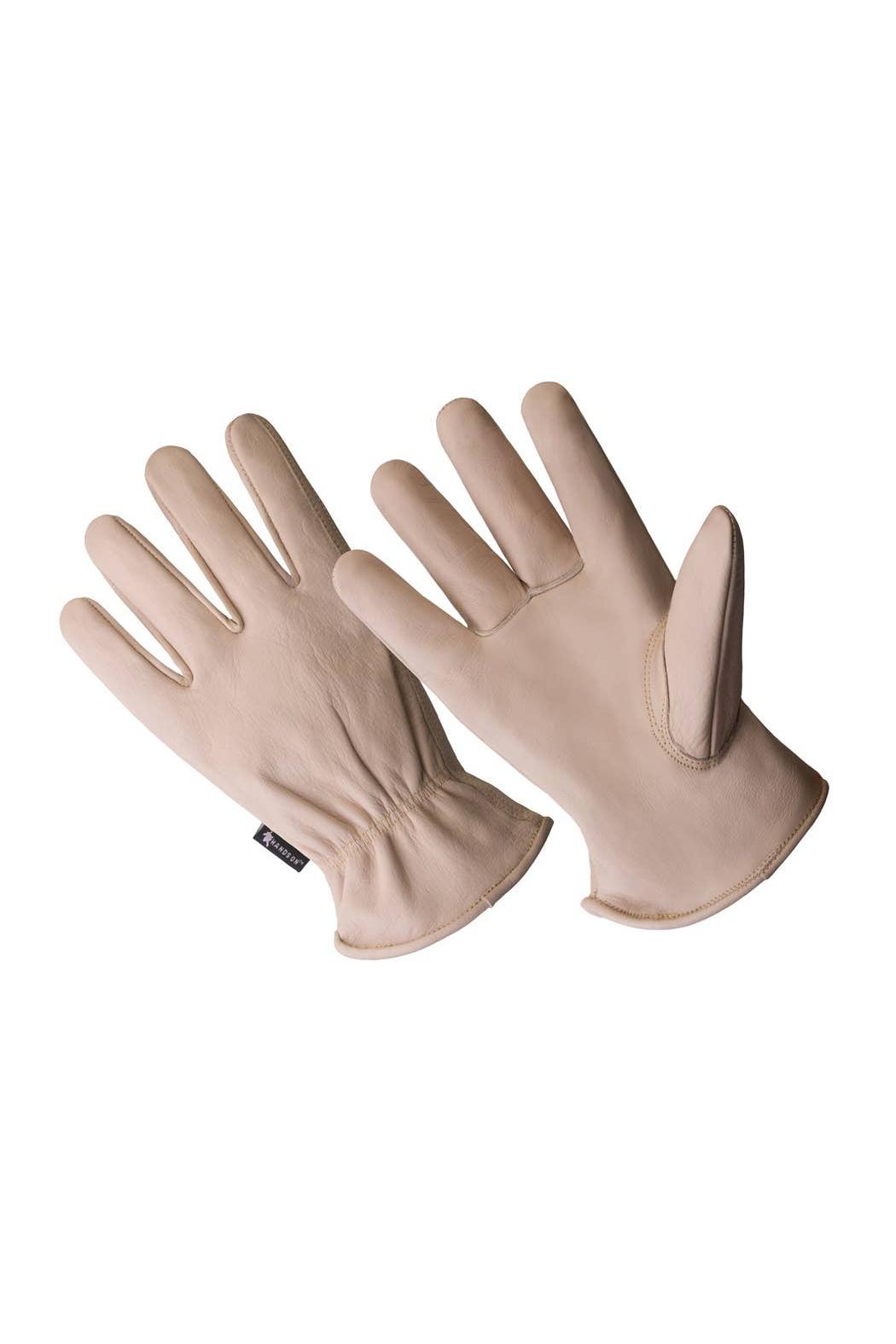 Work Gloves - Beige (Top Grain Cowhide Leather)