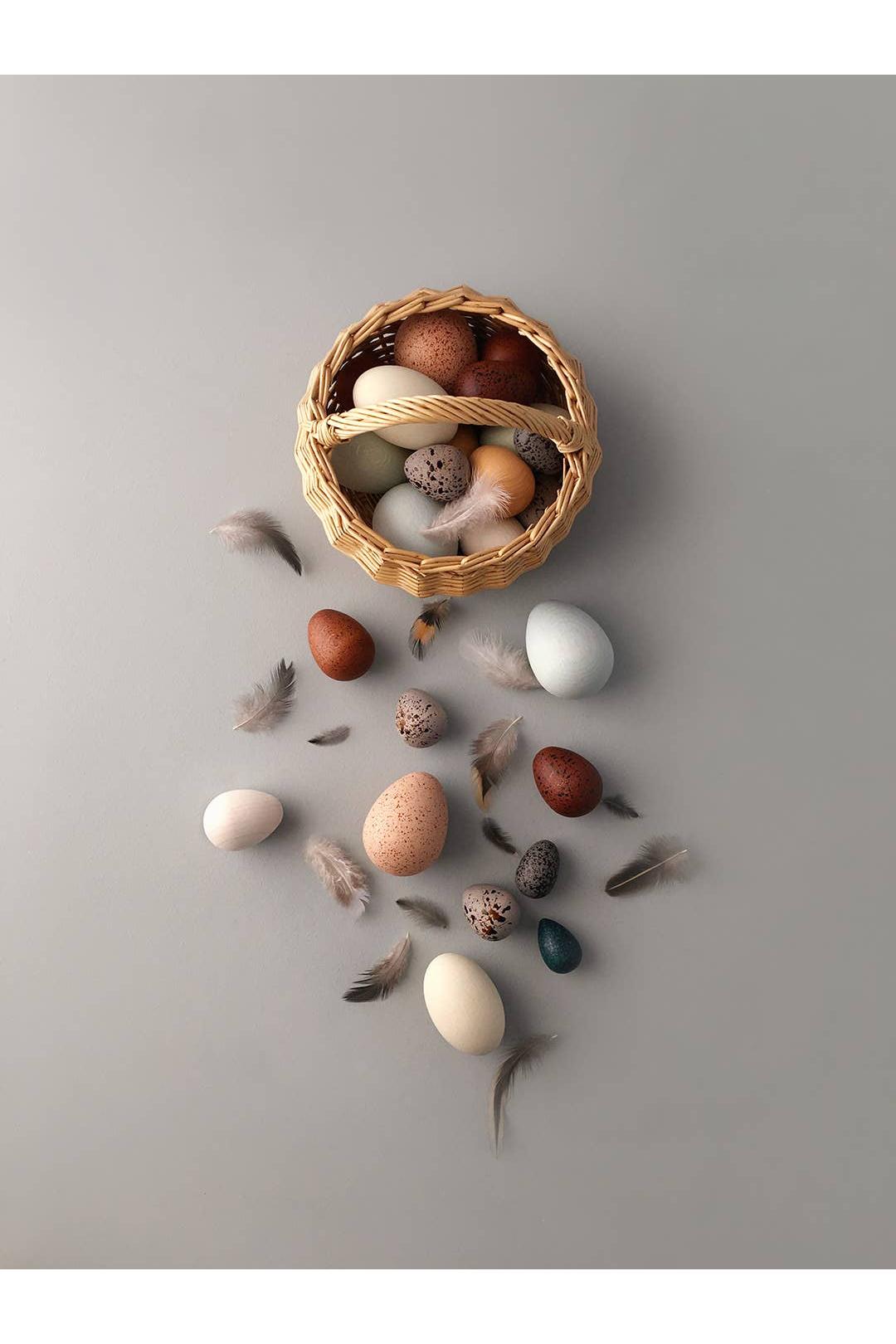 A Dozen Bird Eggs in a Basket