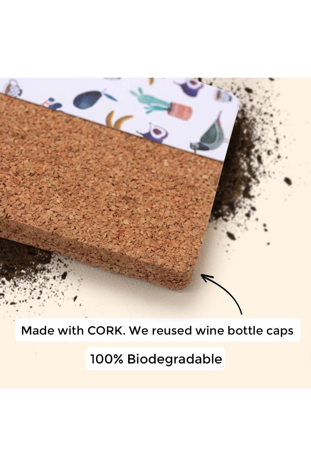 Handmade Watercolors with Natural Cork Base - Set of 16 colors