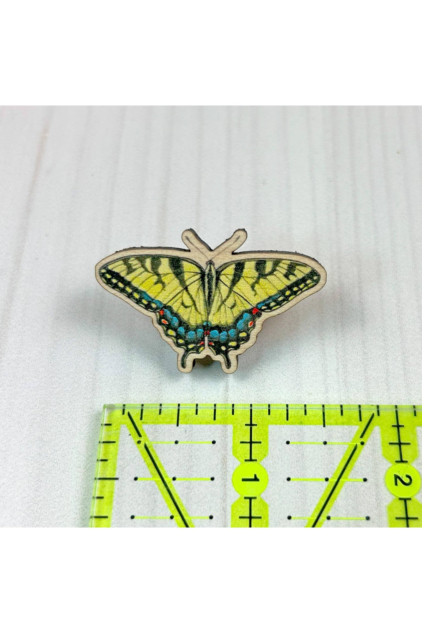 Tiger Swallowtail Wooden Pin