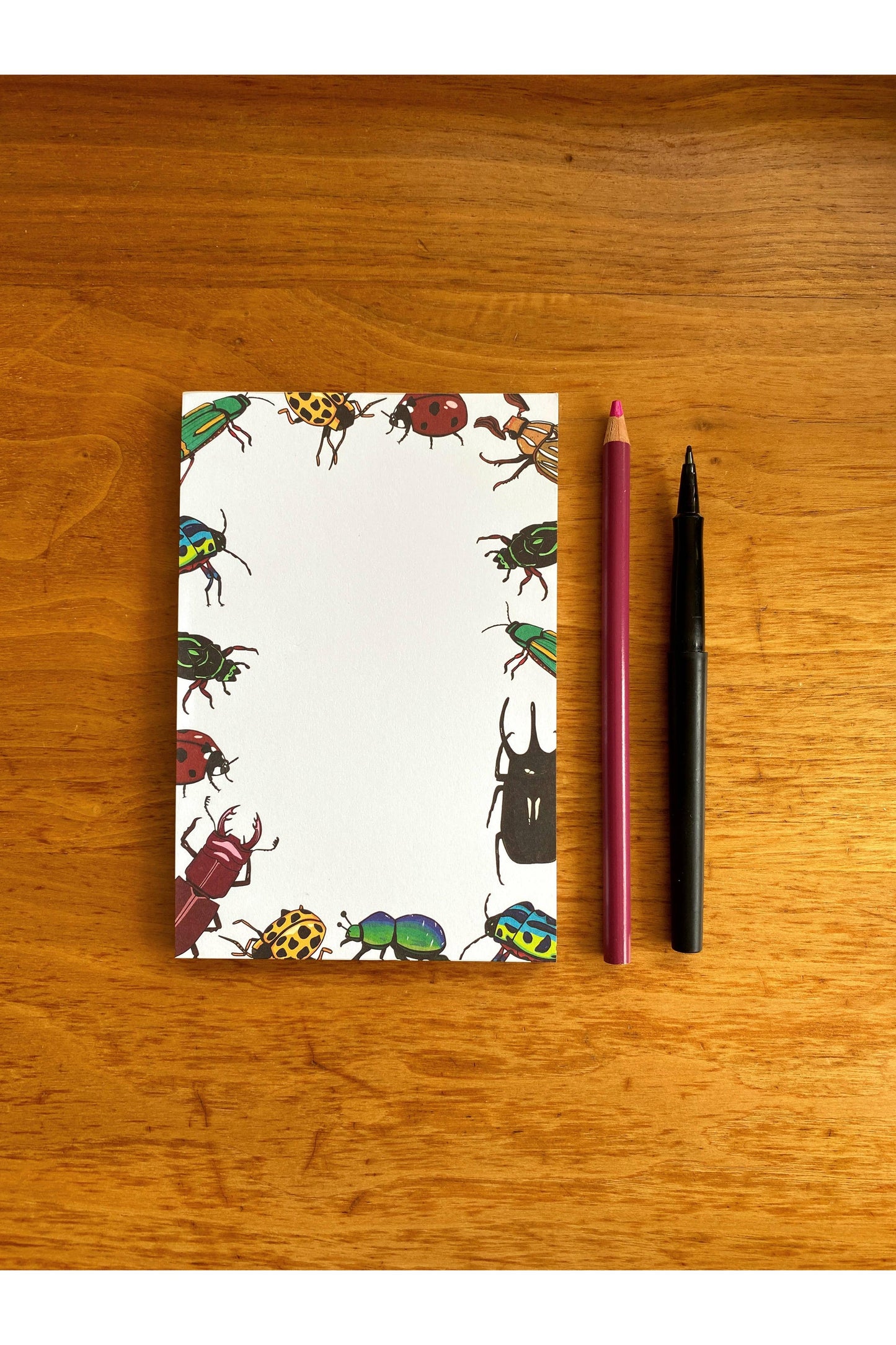 Illustrated Beetle Market Notepad