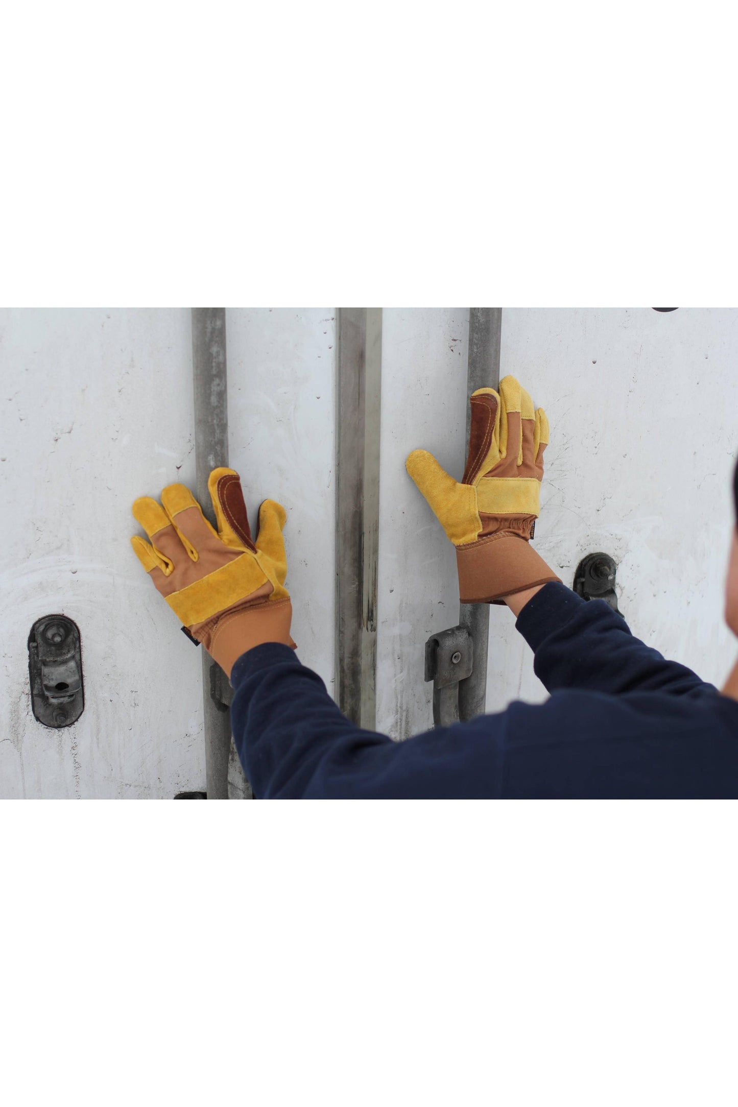 Work Gloves - Mustard and Brown (Double Leather)