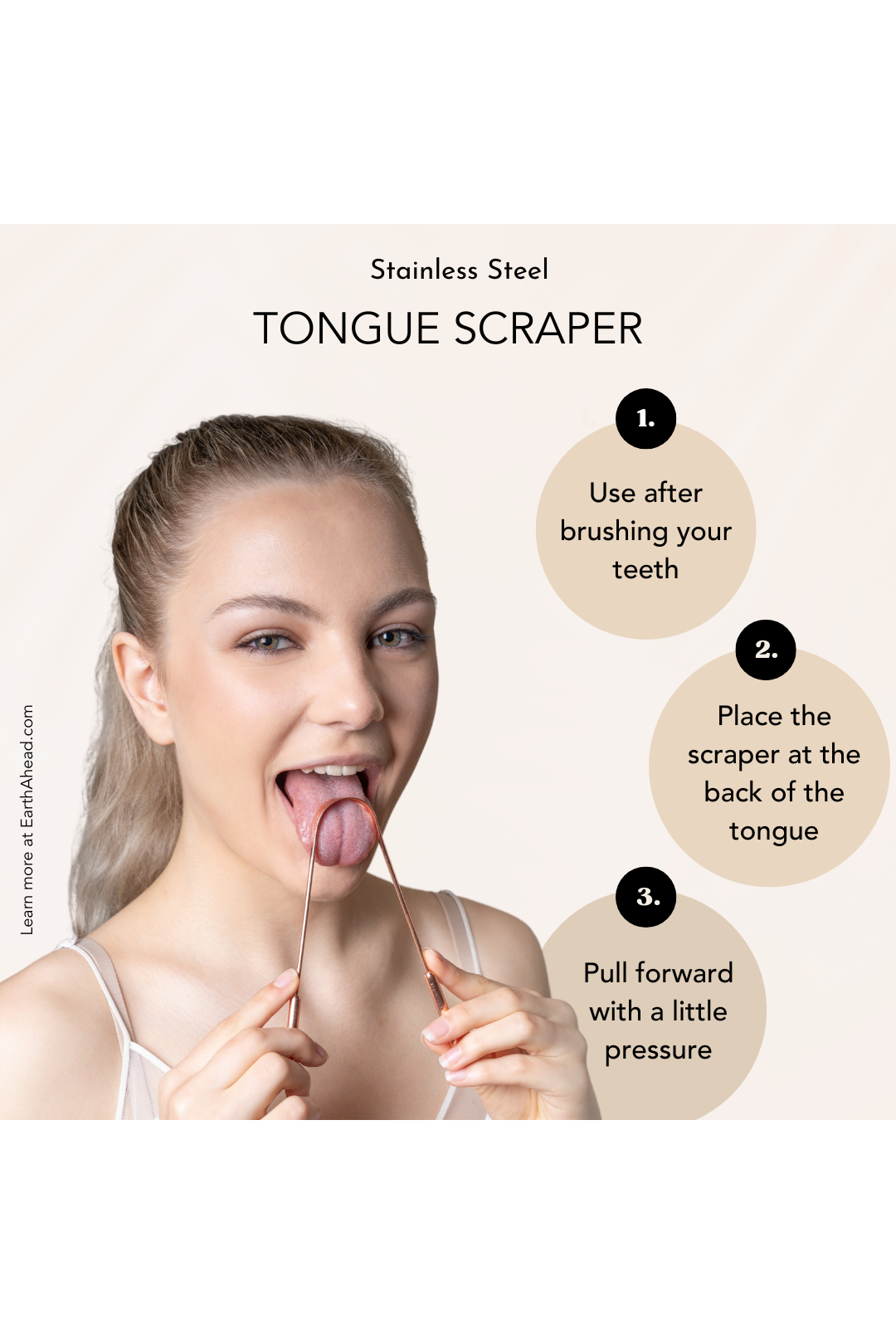 Stainless Steel Ayurvedic Tongue Scraper in Cotton Pouch