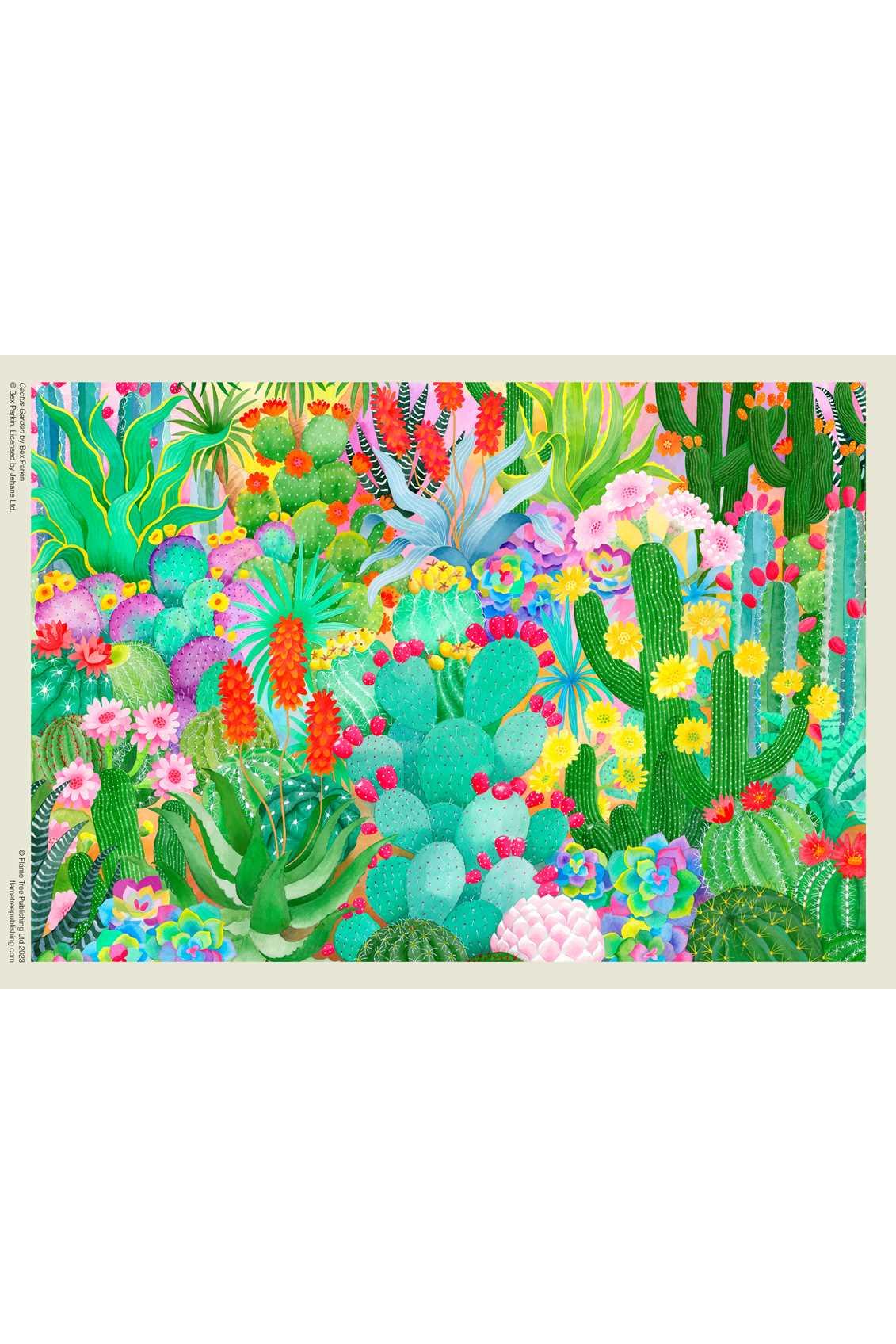 Cactus Garden Adult Jigsaw Puzzle by Bex Parkin