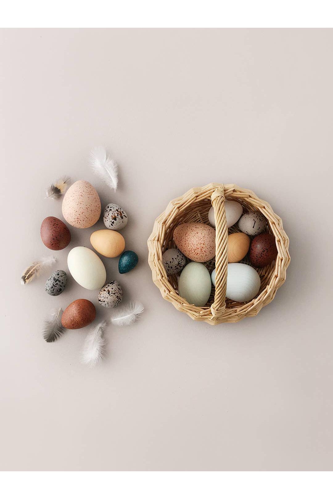 A Dozen Bird Eggs in a Basket