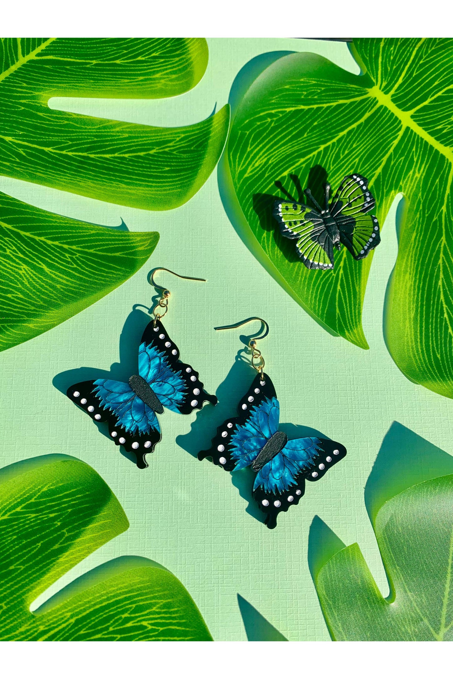 Blue Morpho Butterfly Earrings 🦋