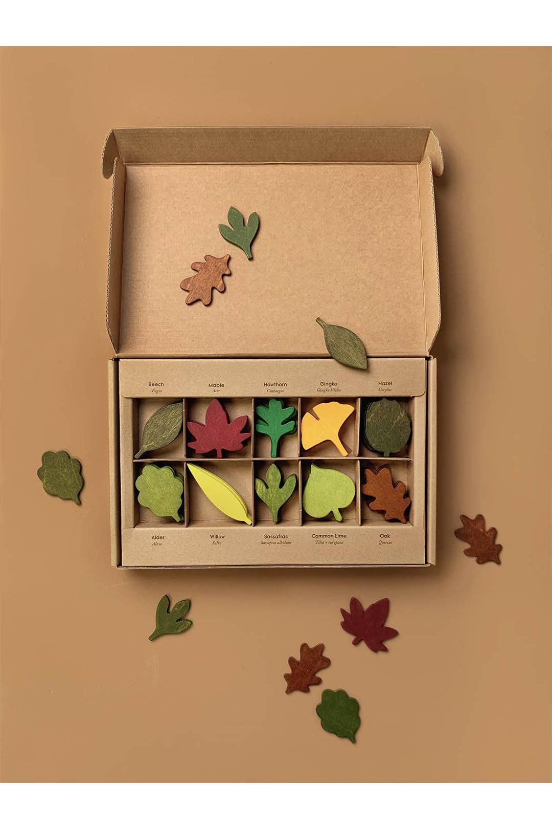 Wooden Leaves Toy Set