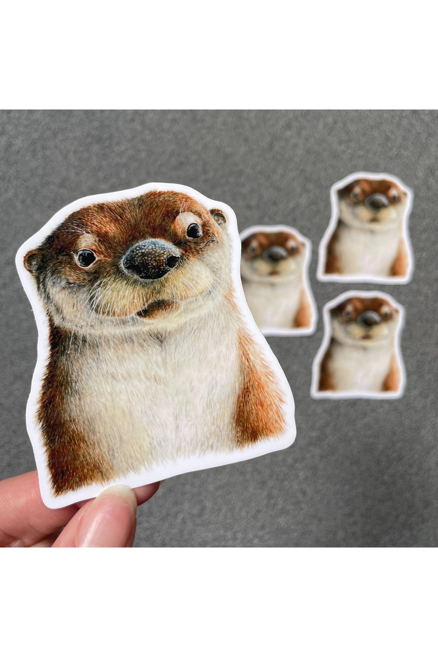 River Otter Portrait Waterproof Sticker