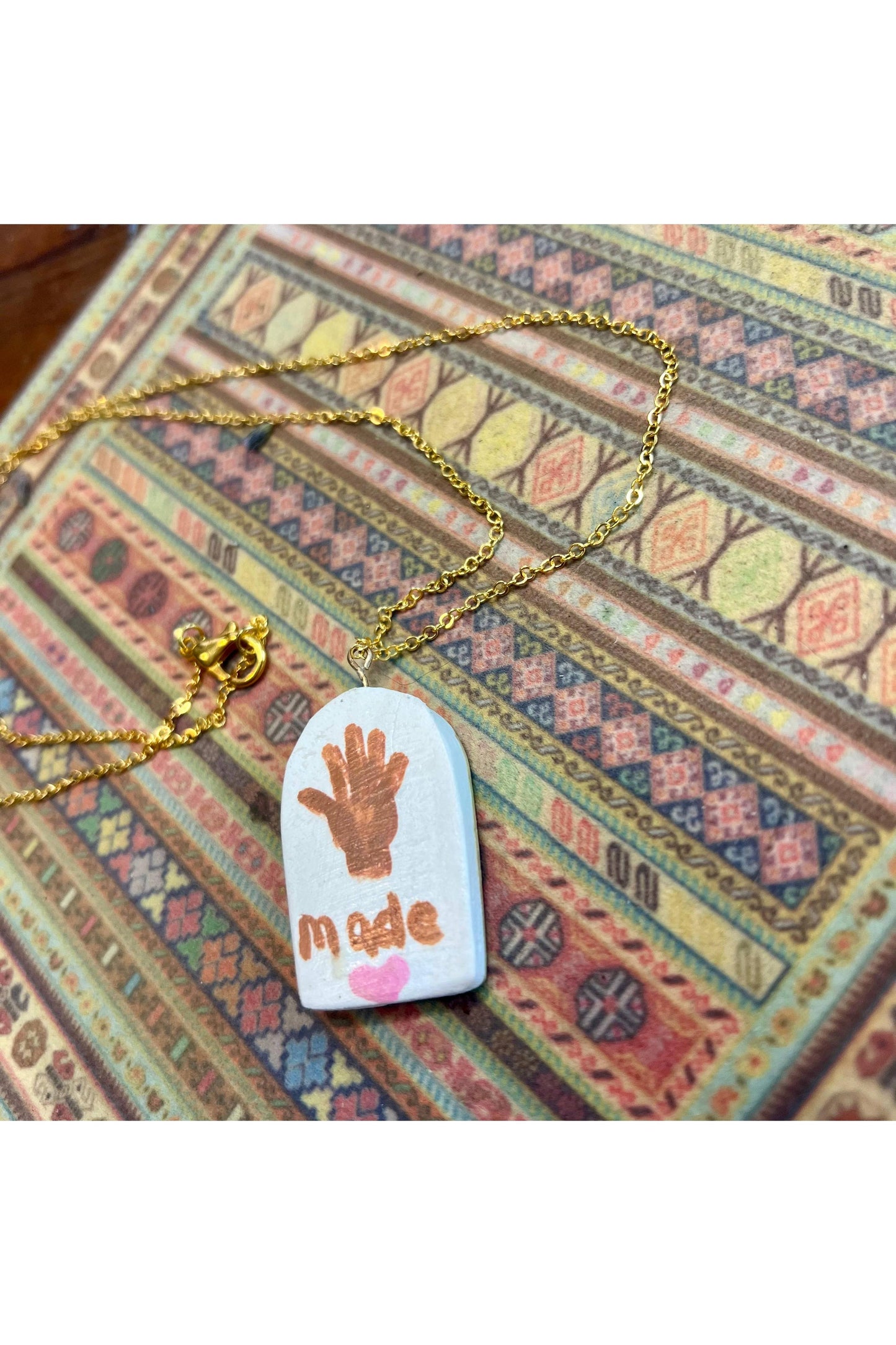 Handmade Clay Necklace- The Artist Tarot Card