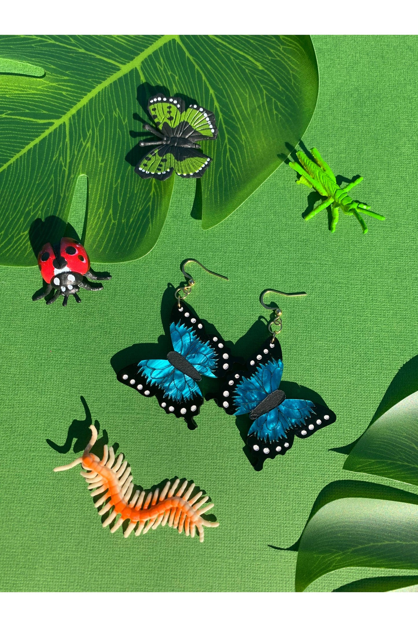 Blue Morpho Butterfly Earrings 🦋