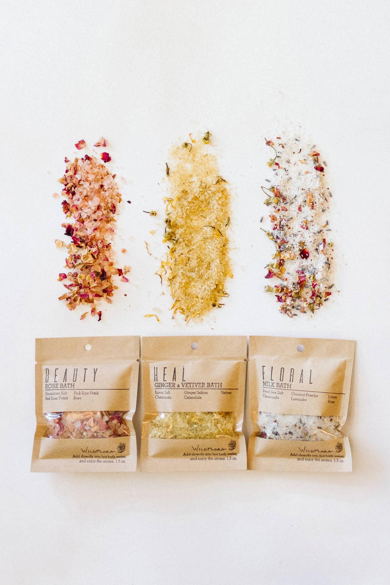 Single Splash Botanical Bath Salts - Rose