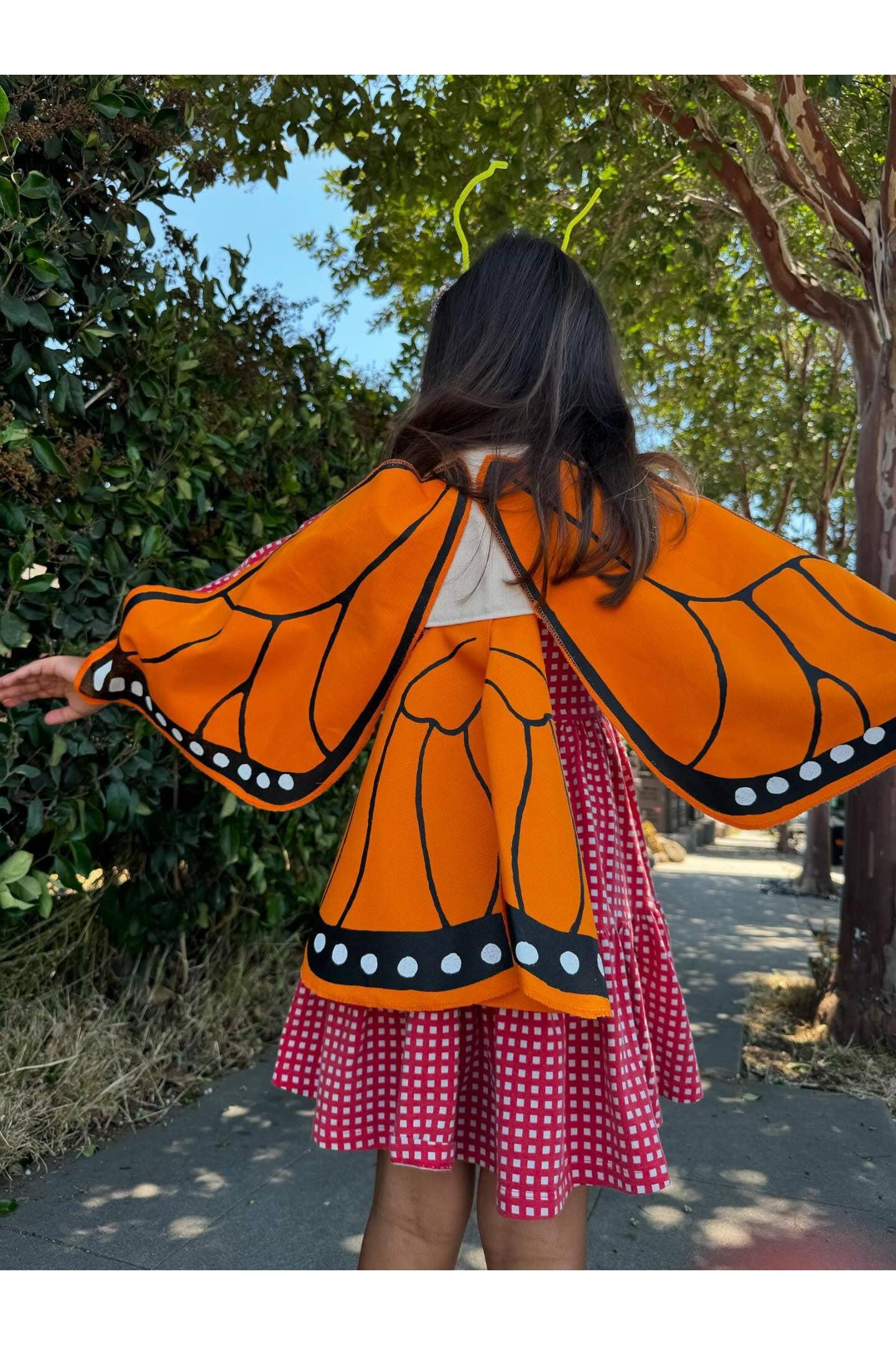 Orange Monarch Butterfly Costume Wings