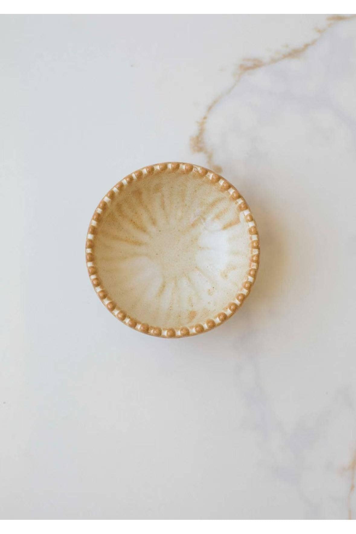 Ruffled Edge Ceramic Pinch Bowls