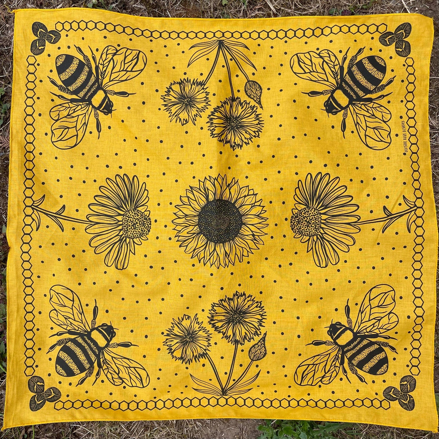 Honeybee & Sunflower Bandana -Wholesale