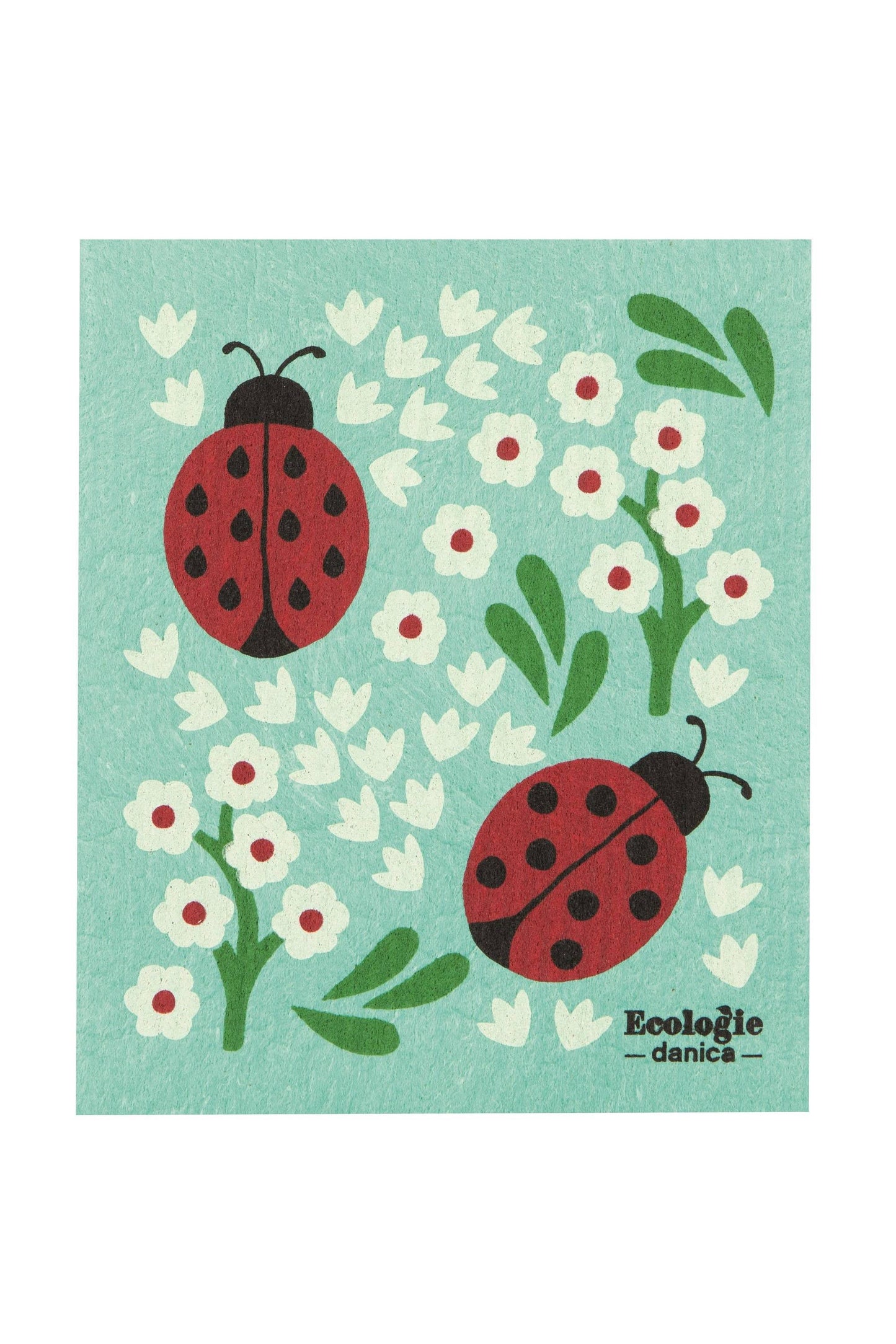 Ladybugs Swedish Dishcloth
