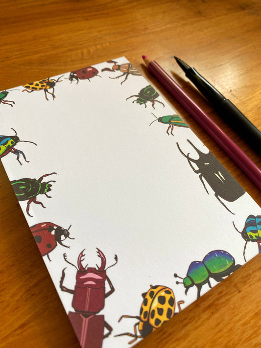 Illustrated Beetle Market Notepad