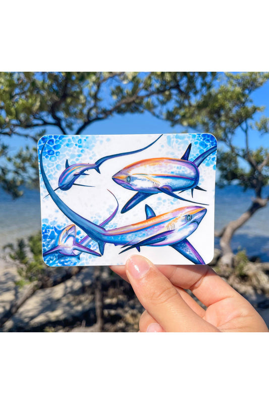 Thresher Sharks Waterproof Sticker