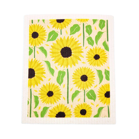 Sunflower Patterned Swedish Dishcloths