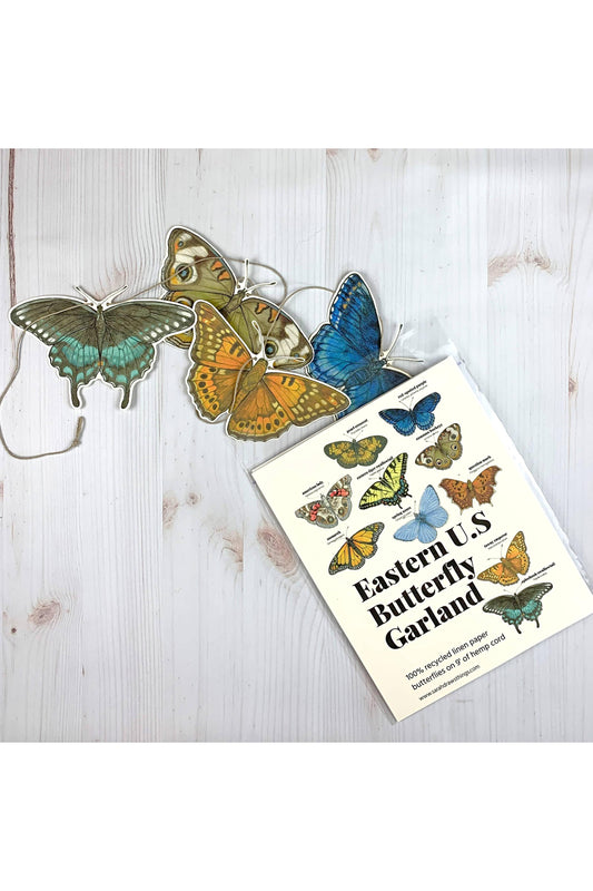 Eastern U.S. Native Butterfly Illustrated Garland