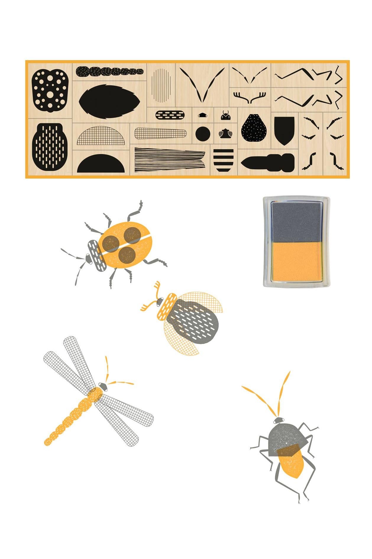 Stamp Bugs (25 stamps, 2 ink colors)