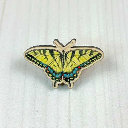 Tiger Swallowtail Wooden Pin