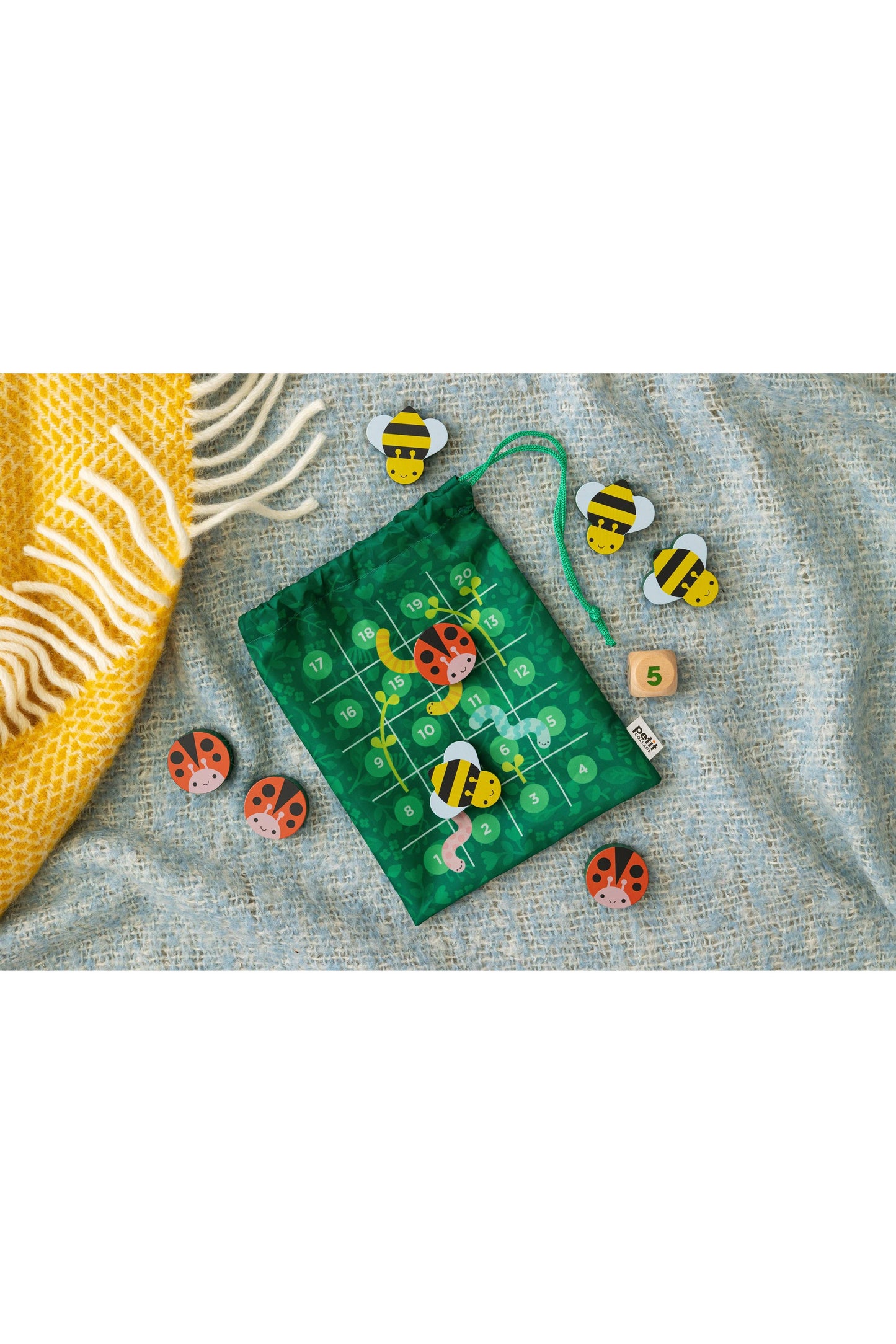 Bees & Bugs Travel Game Set – Tic-Tac-Toe + Snakes & Ladders