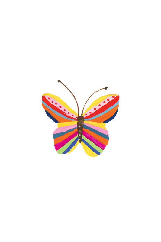 Rainbow Butterfly Tattoo Pair