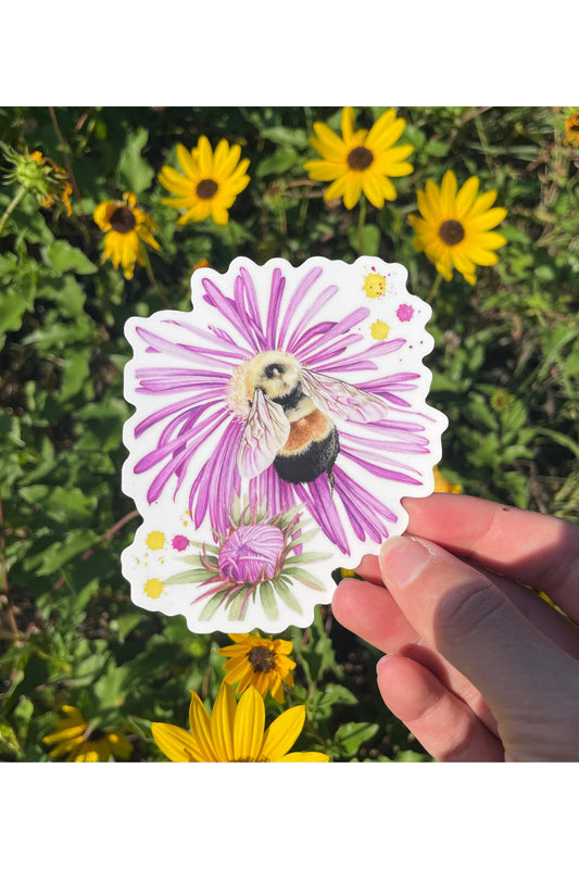 Rusty Patched Bumblebee Waterproof Sticker