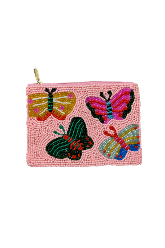 Butterfly Beaded Coin Purse