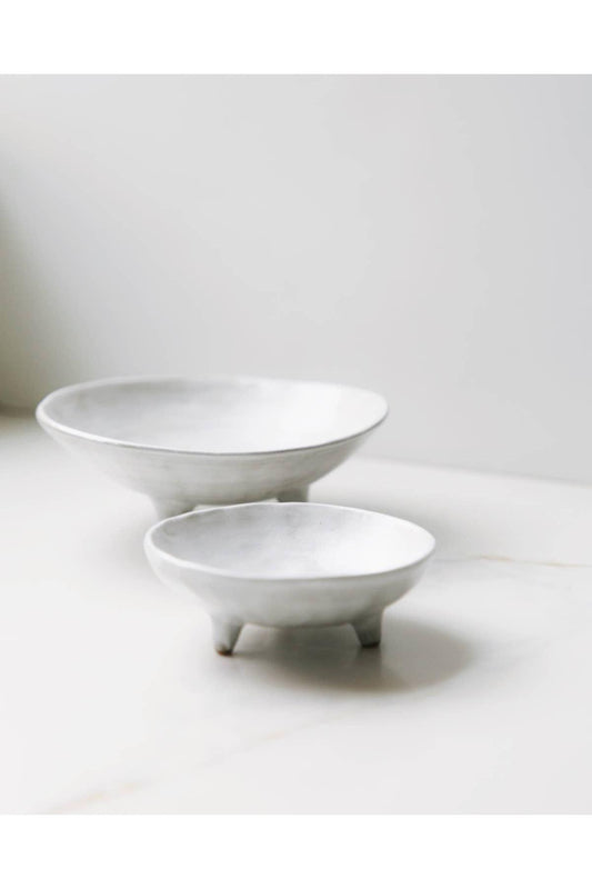 Footed Ceramic Display Bowl - Large
