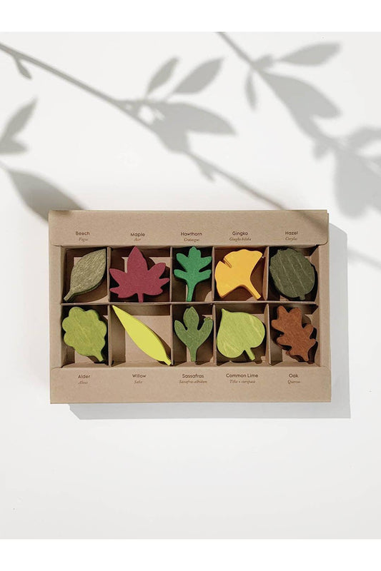 Wooden Leaves Toy Set