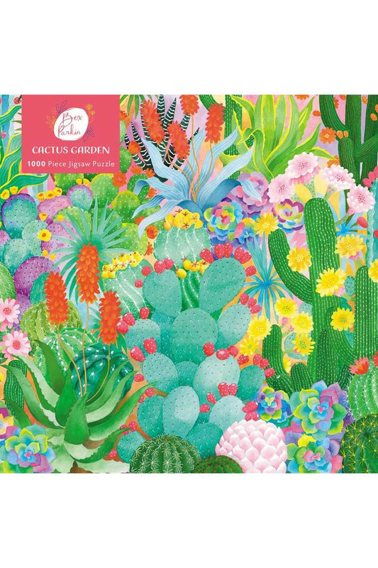 Cactus Garden Adult Jigsaw Puzzle by Bex Parkin